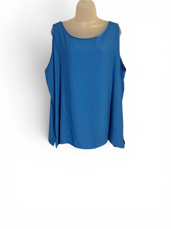 Liz Baker Tops - Liz Baker Beautiful Blue Scoop Neck Sleeveless Tank/Shell Layering PLUS: 24 #Z
